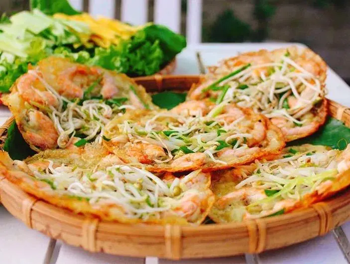 Bánh xèo tôm nhảy