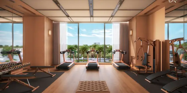 Phòng gym tầng 2, phối cảnh Q'Terra